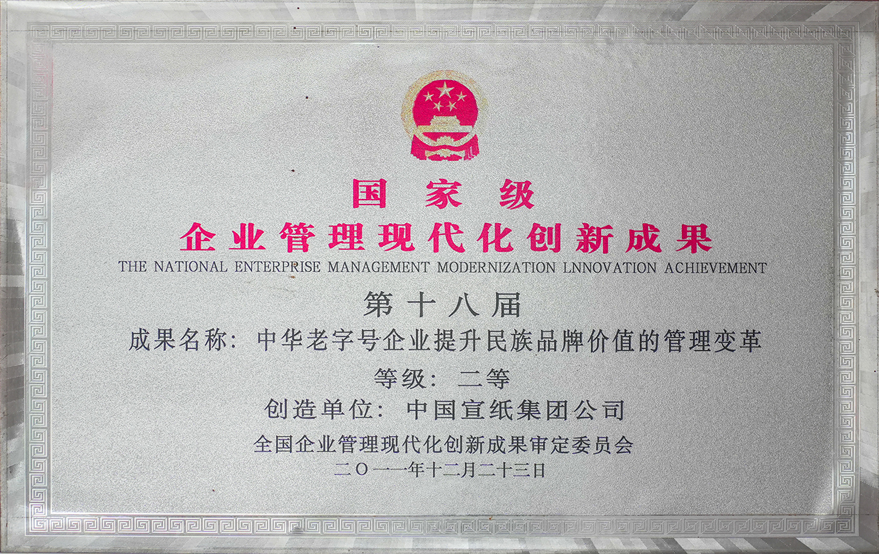 國家級(jí)企業(yè)管理現(xiàn)代化創(chuàng)新成果